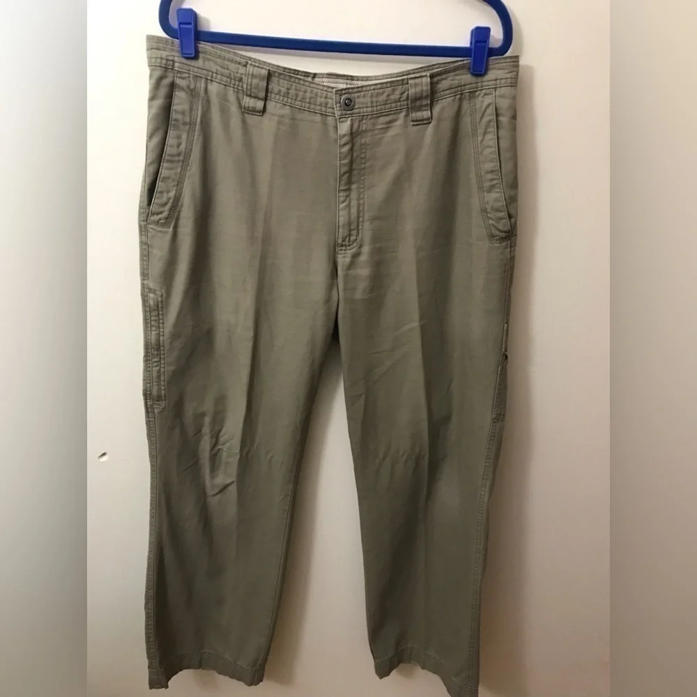 𝅺COLUMBIA Mens Cotton Easy Fit Omni Shield Classic Khaki Cargo Pants Size 36X32